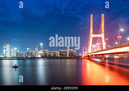 Landschaft der städtischen Architektur in Nanchang City, Provinz Jiangxi, China Stockfoto