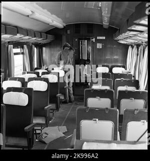 Staatsbahnen, SJ X0A5. Audit im Hauptworkshop Åmål Stockfoto