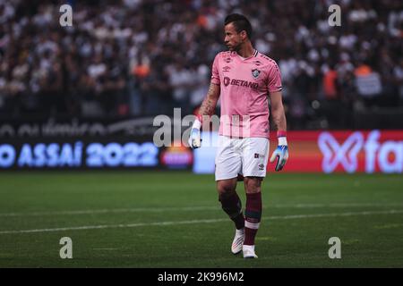 Sao Paulo, Brasilien. 27. Oktober 2022. SP - Sao Paulo - 10/26/2022 - BRASILIANISCHER A 2022, CORINTHIANS X FLUMINENSE - Fabio Torwart von Fluminense während eines Spiels gegen Corinthians im Arena Corinthians Stadion für die brasilianische Meisterschaft A 2022. Foto: Ettore Chiereguini/AGIF/Sipa USA Quelle: SIPA USA/Alamy Live News Stockfoto