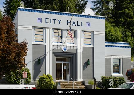 Toledo, OR, USA - 15. September 2022; Rathaus Gebäude der Stadt Toledo in Oregon Stockfoto