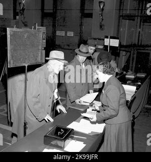 Die Mitgliederversammlung der Nordic Railwayman Society 24. in Stockholm. Stockfoto