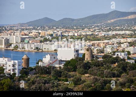 Hafenstadt Ibiza Balearen, Spanien Mittelmeer, Stockfoto