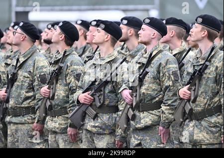 Wien, Österreich. 26. Okt. 2022. Österreichischer Nationalfeiertag 2022 in Wien am Heldenplatz. Vereidigung der Rekruten Stockfoto