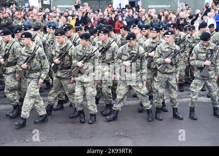 Wien, Österreich. 26. Okt. 2022. Österreichischer Nationalfeiertag 2022 in Wien am Heldenplatz. Vereidigung der Rekruten Stockfoto