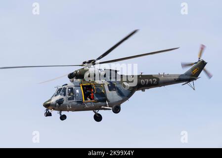 Hubschrauber PZL-Swidnik W-3A Sokol. Polnisches Hubschrauberdesign, jetzt AgustaWestland Świdnik. Militärhubschrauber der tschechischen Luftwaffe, der auf der RIAT Airshow fliegt Stockfoto