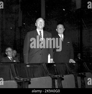 Die Mitgliederversammlung der Nordic Railwayman Society 24. in Stockholm. Kongressteilnehmer. Stockfoto