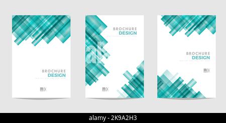 Designvorlage für Broschüre, Flyer oder Depliant für geschäftliche Zwecke. Blauer Vektor geometrischer abstrakter Hintergrund mit diagonalen Röhren Stock Vektor