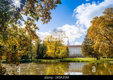 Arcibiskupsky zamek a Podzamecka zahrada (UNESCO), Kromeriz, Morava, Ceska republika / Schloss und Podzamecka Garten (UNESCO), Stadt Kromeriz, Mähren, Stockfoto