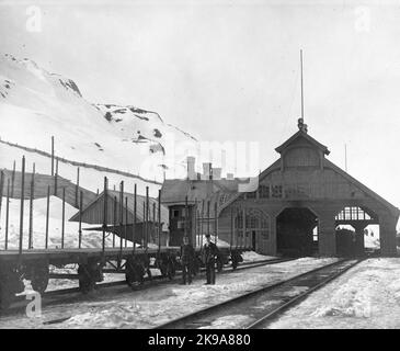 Der Bahnhof und der Warteraum Stockfoto