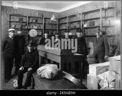 Personal im Ilgodsmagasinet bei Örebro C. Stockfoto