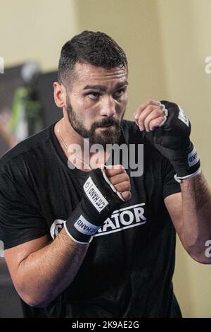 Rom, Italien. 26. Oktober 2022. ** KEINE INTERNET- UND ZEITUNGSARTIKEL NUR FÜR ITALIEN ** Rom, das Training von Guido Vianello vor dem Spiel gegen Jay McFarlane. Kredit: Unabhängige Fotoagentur/Alamy Live Nachrichten Stockfoto