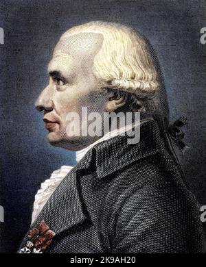 Portrait de Gaspard Monge, comte de Peluse (1746 - 1818), mathematicien francais Stockfoto