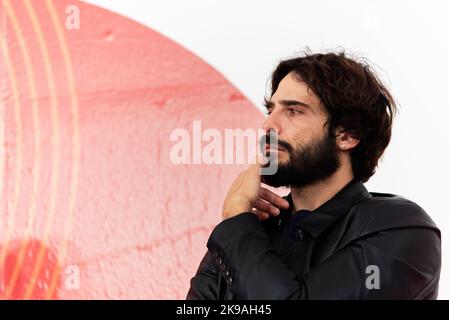 Dogliani, Italien. 5.Mai 2017. Der Schauspieler Marco Bocci beim Dogliani TV Festival Stockfoto