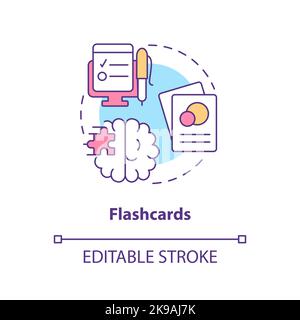 Symbol für das Lernkarten-Konzept Stock Vektor
