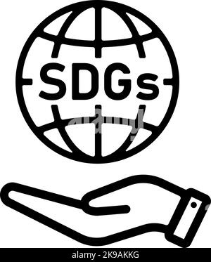 SDGs ( Ökologie , Nachhaltigkeit ) Vektor Symbol Illustration Stock Vektor