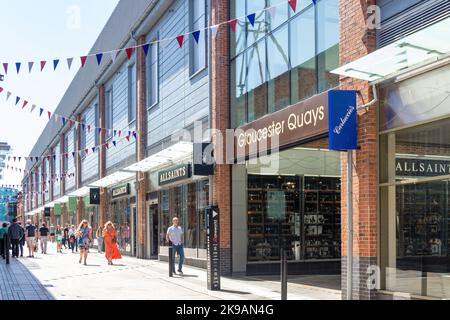 Gloucester Quays Outlet Shopping Centre, Gloucester Docks, Gloucester, Gloucestershire, England, Vereinigtes Königreich Stockfoto