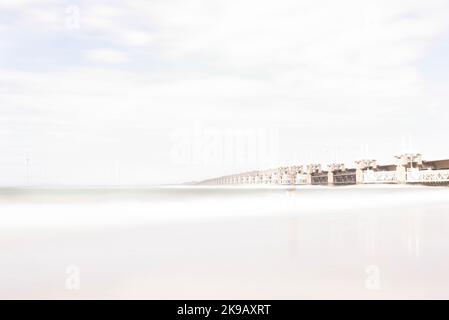 Oosterschelde-Staudamm mit Banjaard Beach, Kamperland, Zeeland, Niederlande, Europa Stockfoto