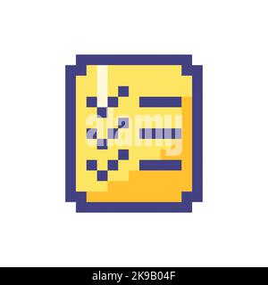 Shopping list pixeliertes RGB-Farb-ui-Symbol Stock Vektor