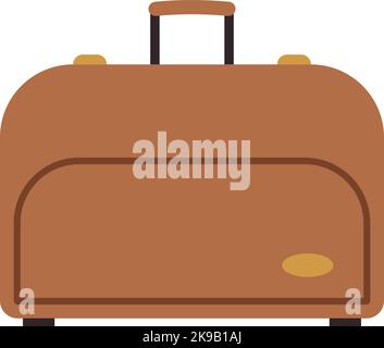 Koffer auf Rädern. Symbol für flache Reisetasche Stock Vektor
