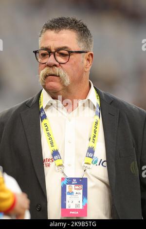 Perth Stadium, Perth, Australien. 27. Oktober 2022. T20 International Cricket Pakistan versus Zimbabwe; Matchschiedsrichter David Boon Credit: Action Plus Sports/Alamy Live News Stockfoto