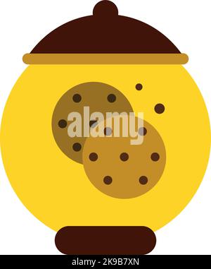 Cookie-JAR-Symbol. Keksbehälter Küchengeschirr Stock Vektor