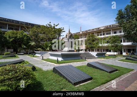 Das Tuol Sleng Genozid Museum ist ein Museum, das dem kambodschanischen Völkermord in der Stadt Phnom Penh in Kambodscha gewidmet ist. Phnom Penh, Kambodscha. 18. Januar 2019 Stockfoto