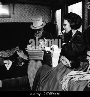 Historische Zugfahrt von Stockholm nach Göteborg zur Einweihung des Zuges 62. SJ AB 289 Stockfoto