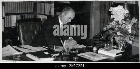 Staatsbahnen, SJ Generaldirektor Gustaf Dahlbeck. Stockfoto