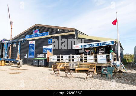 Harbour Marine Services Southwold Harbour, Suffolk 2022 Stockfoto