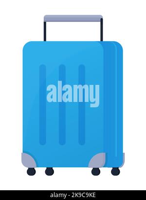 Koffer auf Rädern - moderne flache Design-Stil einzigen isolierten Bild Stock Vektor