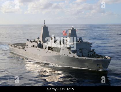 Amphibisches Transportschiff USS San Antonio (LPD 17) U.S. Navy Stockfoto
