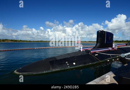 Inbetriebnahmezeremonie des Schnellangriffs-U-Bootes USS Indiana der Virginia-Klasse (SSN 789). US-Marine Stockfoto