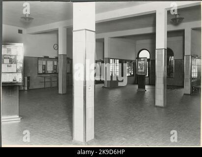 Der Warteraum am Bahnhof Nässjö. Stockfoto