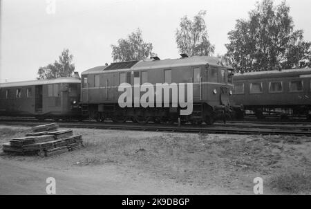 Stockholm - Nynäs Railway, SNJ ÄF 10. Diesel-Elektrik. Stockfoto