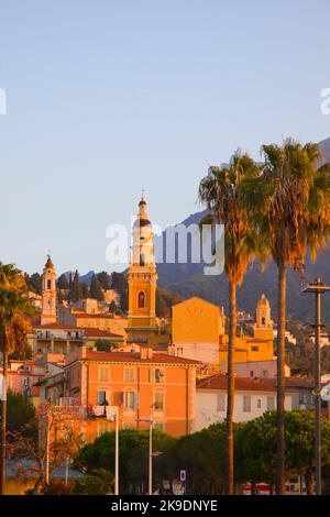 Frankreich, Cote d ' Azur, Menton, Skyline, Gesamtansicht, Stockfoto