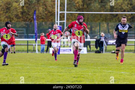 2022 Rugby-League-Weltmeisterschaft für körperliche Behinderungen im Victoria Park, Warrington. Neuseeland – Wales Stockfoto