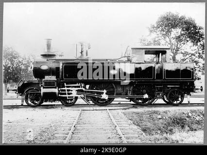 Stockholm - Nynäs Railway, SNJ Lok 1. Stockfoto