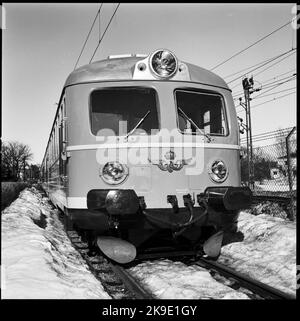 Staatsbahnen, SJ X0A5. Audit im Hauptworkshop Åmål Stockfoto