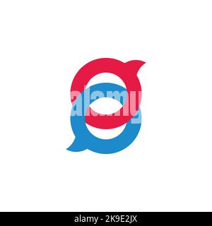 Verknüpfte bunte Kreise Objekt Blase sprechen Vektor Stock Vektor