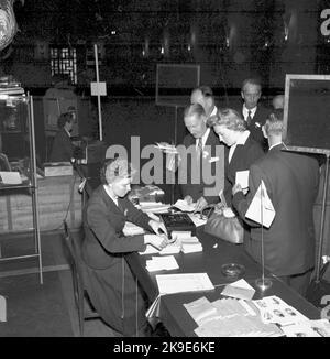 Die Mitgliederversammlung der Nordic Railwayman Society 24. in Stockholm. Stockfoto