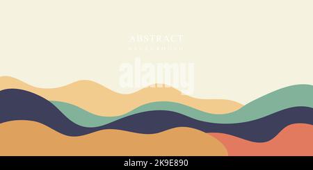 Landschaft abstrakt kreativen Hintergrund in minimal trendy Stil, Abstrakt Berglandschaft Poster Hintergrund für Präsentation Design. vektor Stock Vektor