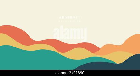 Landschaft abstrakt kreativen Hintergrund in minimal trendy Stil, Abstrakt Berglandschaft Poster Hintergrund für Präsentation Design. vektor Stock Vektor