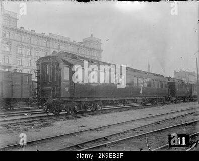 Die Staatsbahnen, SJ AO3 1864. Royal Carriage, erbaut 1909 für Queen Victoria. 1932 zum Wagen von Kronprinz Gustaf Adolf aufgestiegen und 1966 endgültig aufgehoben. Stockfoto