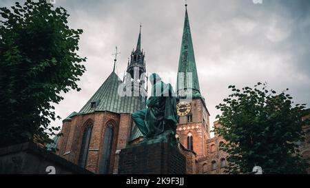 Dom zu Lübeck oder Lübecker Dom. Der Dom in Lübeck, Deutschland. Stockfoto