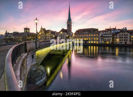 Fraumünster Kirche in Zürich, Schweiz Stockfoto