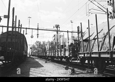 Staatsbahnen, SJ Güterwagen Stockfoto