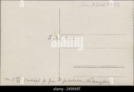 Eisenbahnunfall in Getå am 1. Oktober 1918, bei dem unter anderem die Staatsbahnen, SJ F 1200, nach einem Rennen den Hang hinunter stürzten. Stockfoto