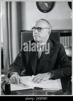 Staatsbahnen, SJ Generaldirektor Gustaf Dahlbeck. Stockfoto