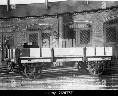 Die Staatsbahnen, SJ Güterwagen litt pi 198 Stockfoto