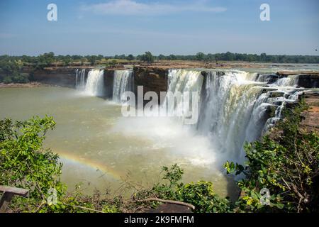 Chitrakot Wasserfall ist ein schöner Wasserfall auf dem Fluss Indravati in Bastar Bezirk von Chhattisgarh Staat von Indien Stockfoto